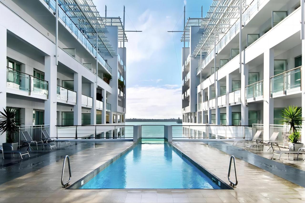 Waterfront Seaview Hotel Apartment - Same Building Block As Auckland Hilton Dış mekan fotoğraf