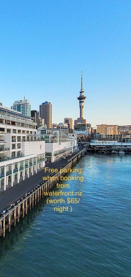 Waterfront Seaview Hotel Apartment - Same Building Block As Auckland Hilton Dış mekan fotoğraf